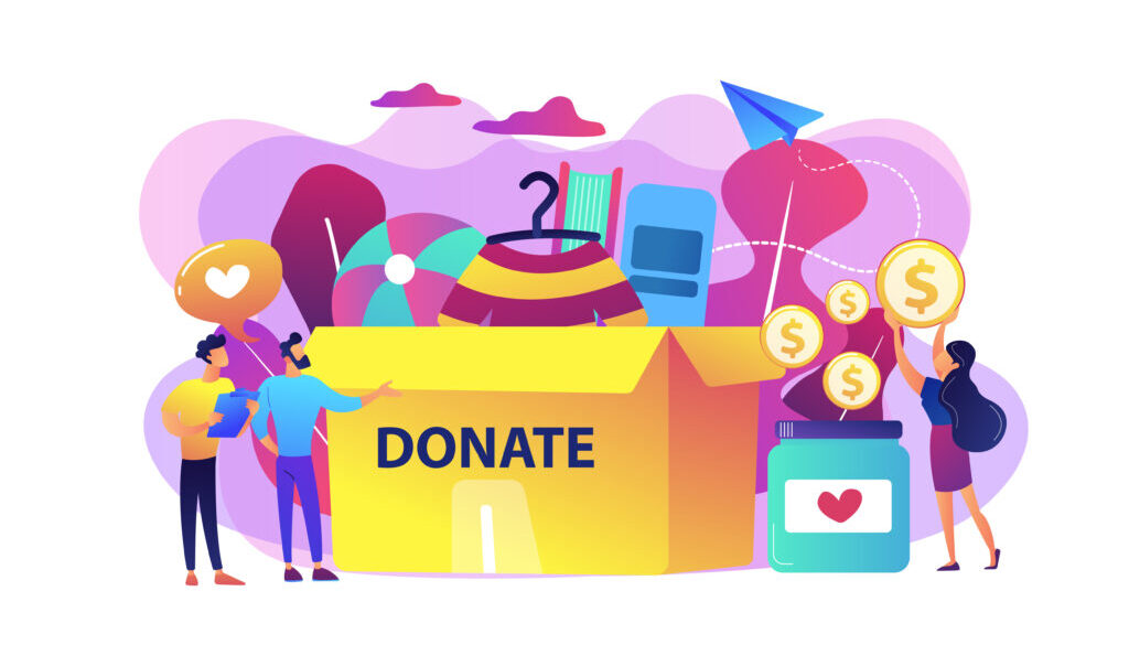 Donation concept vector illustration.