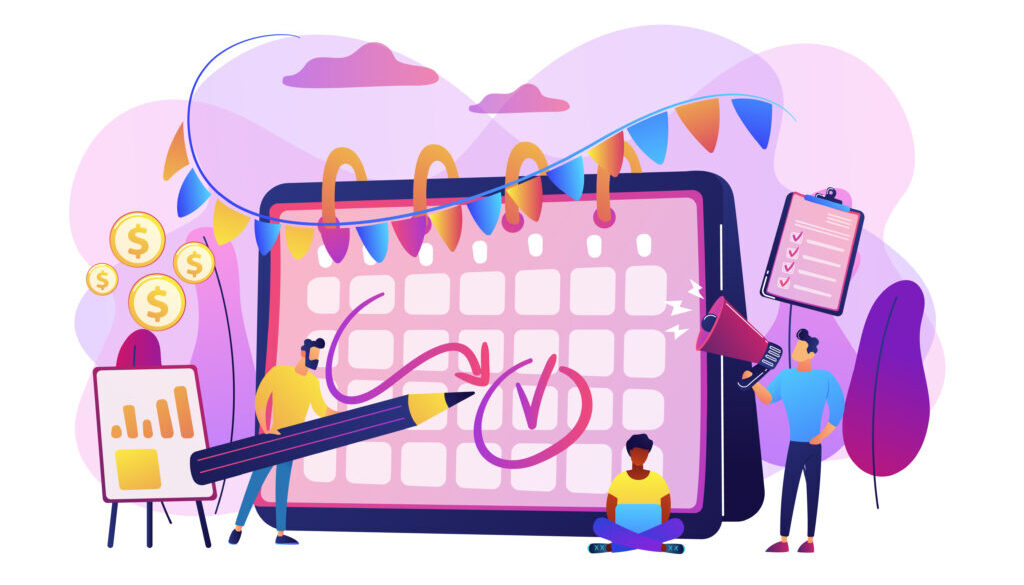 Brand event concept vector illustration