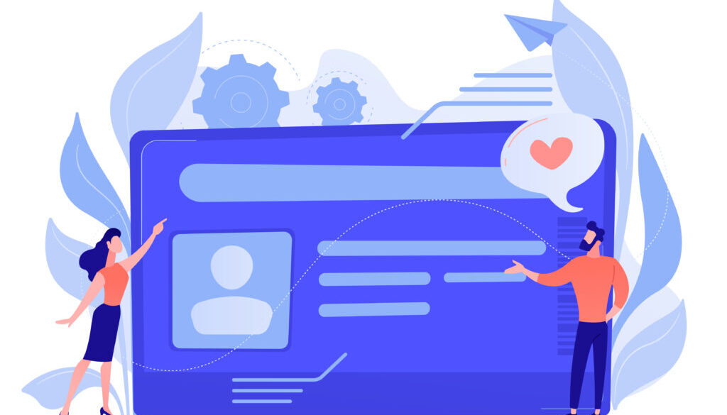 Smart ID card concept vector illustration.