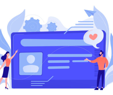 Smart ID card concept vector illustration.